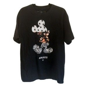 Disney Neff Mickey Stars Floral Paisley Pattern Top t-shirt Large Unisex